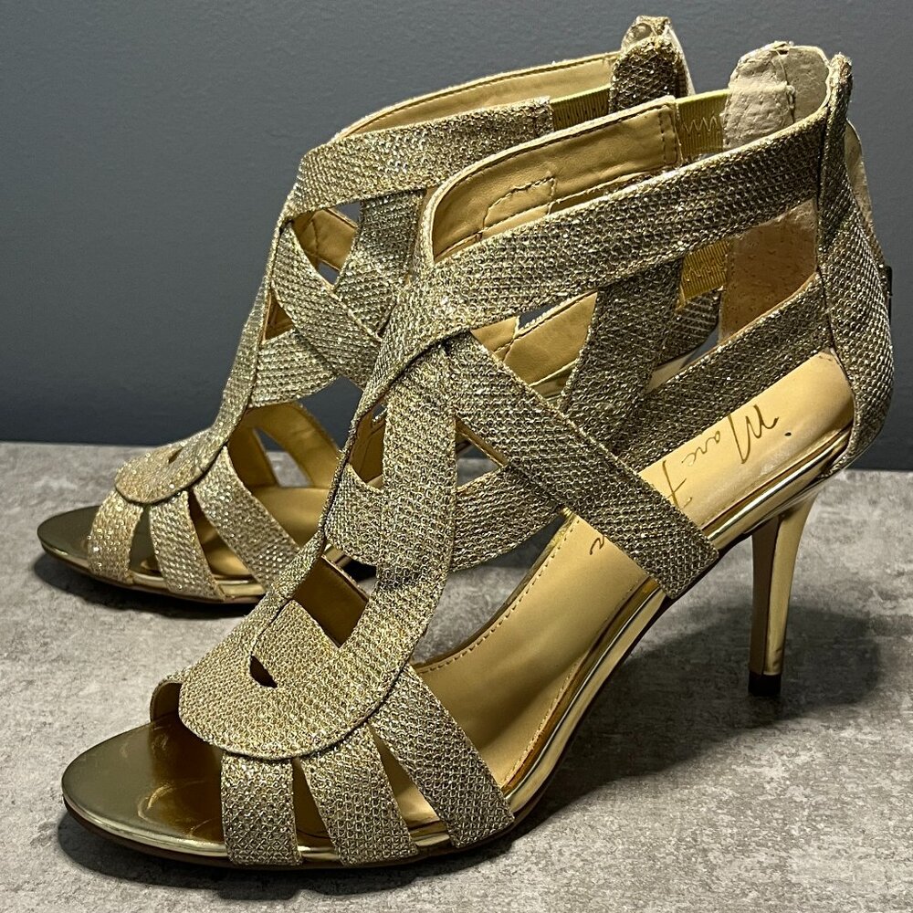Marc Fisher Nala Bootie Heels - Gold, 7